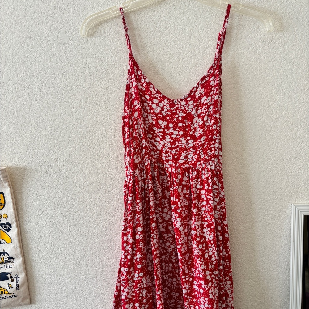 ROMWE Red Floral Mini Dress